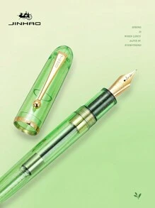 金豪 9013 钢笔四季彩色透明笔杆便携夹心跳 F 笔尖适用于办公室签名学校书写 - 均碼 - 查看 16
