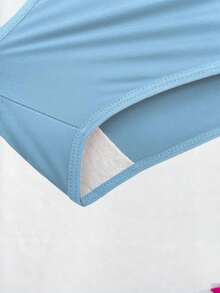 Comfort Thong Panties With Folded Waistband - 淺藍色 - 查看 3