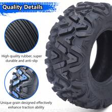 ATV/ UTV Trail Tires 26 X 11-12-6PR, Set Of 2 Knobby Sport Tires, Tubeless, AT26 X11-12-6PR TL KNIGHT, All-Terrain Tires - 均碼 - 查看 4
