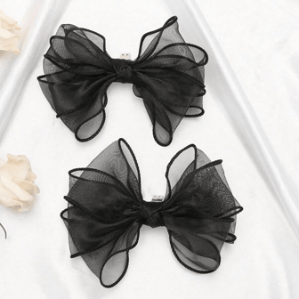 1 Pair (2pcs) White, Beige, Black, Wine Red, Light Pink, Rose Pink, Beige Bow Tie Detachable DIY Shoe Clips, Fashion Elegant Shoe Accessories For Women High Heels, Pumps, Office Business, Date Outfit