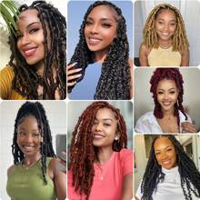 6packs African Braiding Hair, Elastic Springy Pre-Stretched African Braiding Hair Extensions - Black Brown - View 8