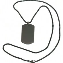 [Personalizado] Collar de acero inoxidable con fotografía personalizada grabada con láser para hombres, con texto personalizado. Colgante de etiqueta de perro personalizado de acero inoxidable para novio, regalo del día del padre para papá, disponible en negro, plata, oro y oro rosa, con estilos elegante, vintage, sencillo, unisex y casual. Regalo ideal para él, ella, novio, novia, papá, mamá, familia, amigos, mascotas, abuelos, hijo, hija para aniversarios, cumpleaños, uso diario, baile de graduación, día del padre, día de la madre, San Valentín, graduación, bodas, duelo