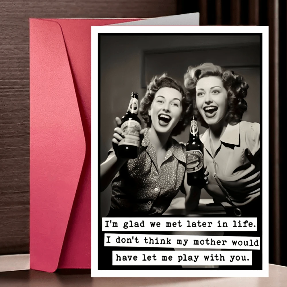 Make Her Birthday Unforgettable! This Funny Greeting Card Is The Perfect Gift For Your Best Friend. A Humorous And Joyful Way To Celebrate Her Special Day. - Multicolor - View 1