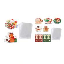 100 Pcs Christmas Cellophane Bags Self Adhesive Christmas Cookie Bags Treat Bags Clear Candy Bags Gift Bags For Xmas Party Favors Baking Sweets Goodies Bag - Multicolor - View 11