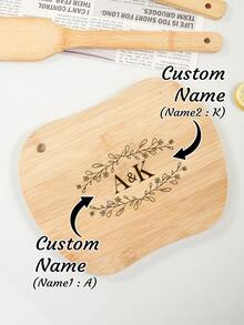 1 件可定制竹砧板，苹果形设计，抗菌防滑水果砧板，适用于厨房、餐厅、户外使用，送给妈妈、婚礼、生日、伴娘、个性化、圣诞节、女性的礼物 - 多色 - 查看 1