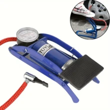 Artificial Car Inflation Pump, Portable Tire Inflation Pump, Foot Operated Inflation Machine Multifunctional Inflation Pump - Blue - View 3