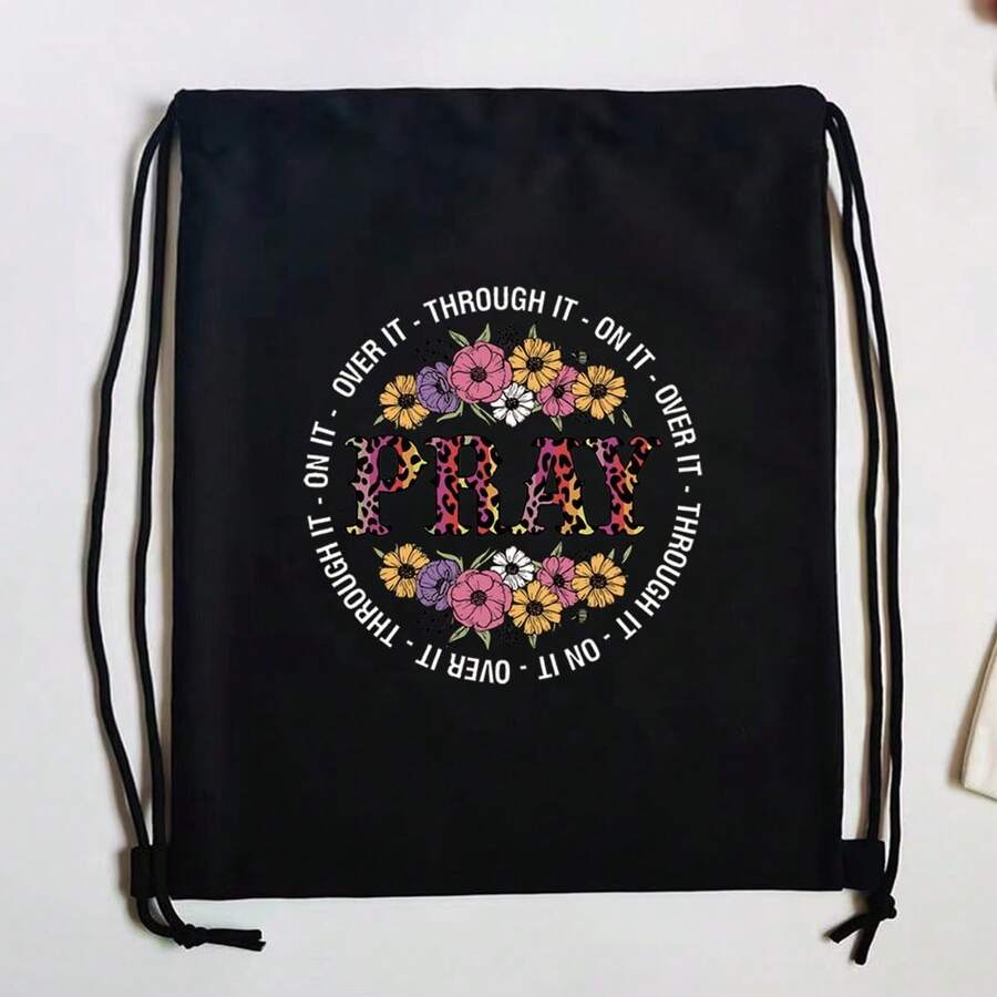 Drawstring Bag School Backpack Sport Bag Women's Fashion Shoulder