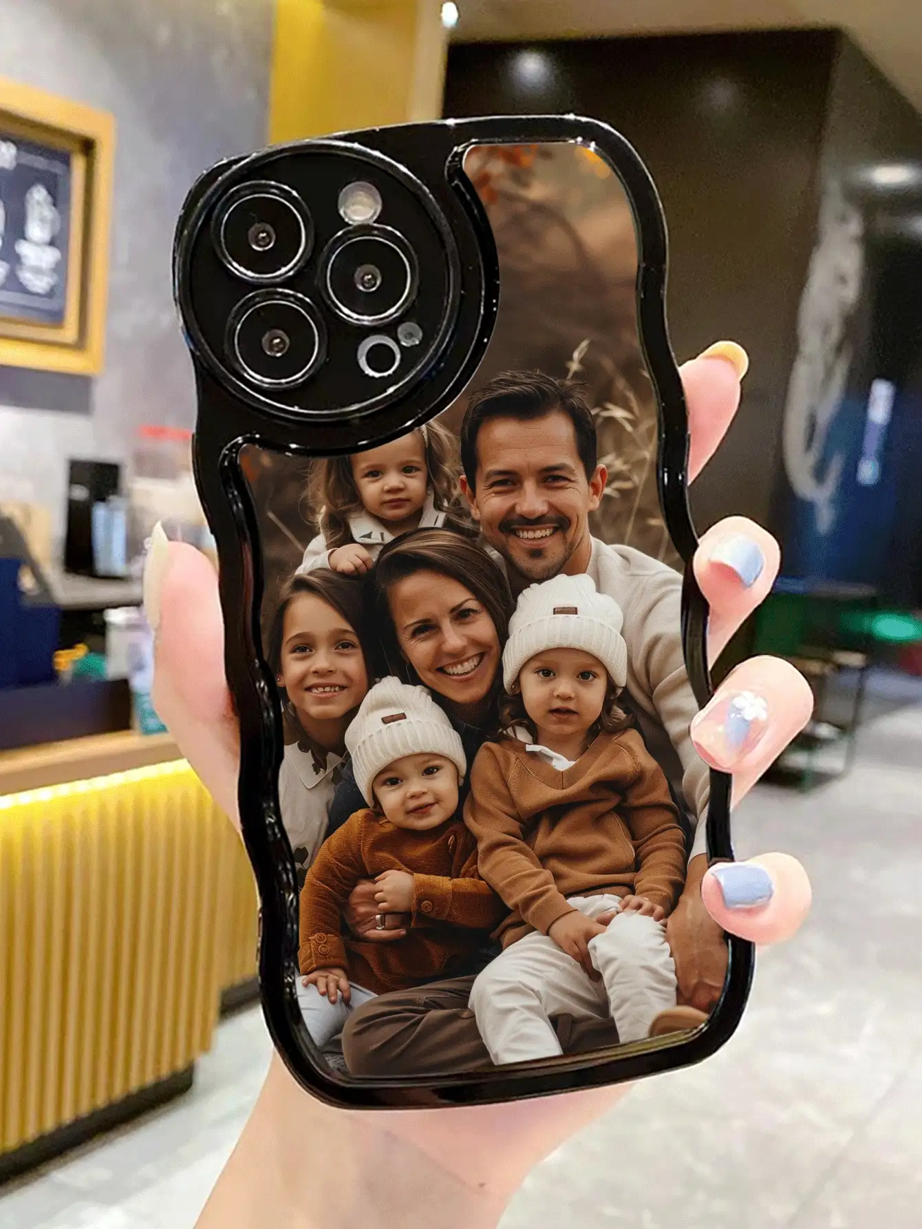 1 Ốp lưng điện thoại da đen tùy chỉnh tương thích với Apple 16 Pro Max/17 Pro Max/17 Air/17/16 Plus, S25 Ultra/S25 Plus/S25, Redmi và các mẫu khác - màu đen - Xem 3