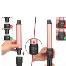 5-In-1 Curling Iron Set, 38mm, 32mm, 25mm Barrel Size, 13-25mm Adjustable Barrel Length, 5 Interchangeable Ceramic Heating Barrels With Multiple Temperature Settings