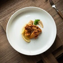 4pcs 8.1 Inch Thick White Ceramic Plates, Nordic Style Dinner Plates, Pasta Dishes - Multicolor - View 3