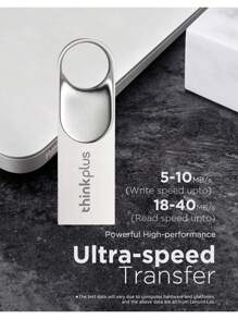 联想Thinkplus TU201PLUS USB闪存盘，8GB/16GB/32GB/64GB金属U盘，创意个性化车载音响U盘，礼品 - 銀色 - 查看 5