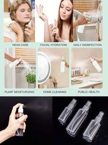 1pc(30ml/38ml/50ml/100ml) Multi-Capacity Spray Bottle Travel Cosmetics Water Bottle Beauty Salon Gardening Disinfection And Other Multi-Functional Convenient Spray Bottle Is Suitable For Beauty, Essential Oils, Hairspray, Plants, Haircuts, Daily Home, Travel Essential Accessories. Party Makeup Spray Bottle.