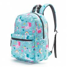 Set de 3 piezas con mochila bordada con diseño de sirena, incluye lonchera y estuche de lápices a juego, con correas ajustables, ideal para adolescentes y adultos, de poliéster, lavar a mano