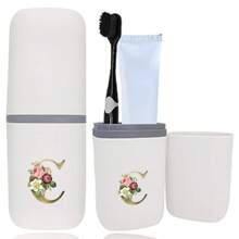 Copo de viagem para enxaguatório bucal Conjunto de lavagem portátil destacável Copo de lavagem Escova de dentes Pasta de dentes Caixa de armazenamento de artigos de higiene pessoal de viagem Portátil Viagem de negócios Copo de armazenamento ao ar livre Equipamento de estudante Recipiente de armazenamento de banheiro doméstico