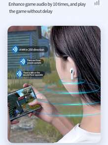 WZZM 最新升级版 Original Pro 6 TWS 真无线耳机 迷你小巧 智能降噪 长续航耳机 高清通话 立体声运动耳机 - 多色 - 查看 9