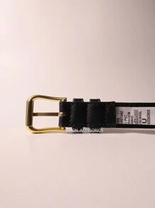 Women's Fashion Belt 2.5cm Gold Buckle - 黑色 - 查看 4