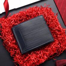 Men Colorblock Small Wallet Credit Card Small Purse ID Window Bifold Men Wallet Wallet Small Old Money Style Men - Multicolor - View 13