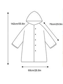 1PC Reusable Foldable Transparent Raincoat For Men And Women - Lightweight And Compact Waterproof Jacket Stylish And Waterproof: Long Translucent Raincoat For Ultimate Protection Reusable Waterproof Rainwear For Outdoor Activities Travel & Emergency - White - View 4