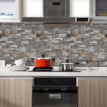 VA-Cerulean Tile Stickers 34 X 29 Cm 10 Pieces Type A/Type B/Type C/Type D/Type E/Type F For Kitchen Tile Leveling System PVC Wall Tile Foil Stickers Self-Adhesive Tile Foil, For Bathroom, Tile Decor, Fireplace Decor, Vanity Unit,Back To School,First Day Of School - Type a - View 9