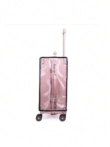 1pc PVC Detachable Universal Super Transparent Luggage Cover, Luggage Cover, Travel Luggage Dust Cover, Travel Luggage Protection Cover, And Wheeled Luggage Cover Travel Essentials School Back To School School Supplies Holiday Camping Holiday Essentials Vacation Accessories Mini Summer Bag For School School Accessories School Stuff - Black and White - View 5