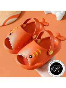 Baby Slippers Bebe Tubarão Sandal Girl And Boy Sandal Lightweight Soft Eva Non-Slip Baby Shar Slipper - 橘色 - 查看 2