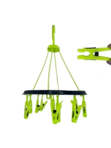 Underwear Clothesline 12 Clips Socks Panties Portable Clothesline For Underwear - màu đen - Xem 4