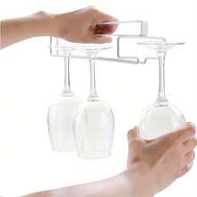 1pc Wine Glass Rack - Under Cabinet Stemware Wine Glass Holder Glasses Storage Hanger Metal Organizer For Bar Kitchen, Storage Utensils, Organizer, Room Decoration, Suitable For Kitchen, Restaurant, Party, Camping, Gathering, Gift For Friends, Family Gift, Christmas Gift, Valentine's Day Gift - Multicolor - View 7