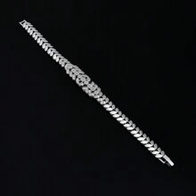 Thời Trang Nữ Trang Sức Cô Dâu Với Vòng Cổ Tròn AAA Cubic Zirconia Cho Tiệc Cưới - trắng - Xem 3