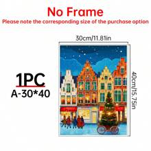 Navidad en Brujas, Bélgica, impresión artística de Brujas, arte navideño, decoración navideña, Markt Brugge, póster de viaje a Brujas, Bélgica, conjunto de 1, pósteres de lienzo, decoración de pared de lienzo para el hogar, sala de estar, dormitorio, cocina, baño - Multicolor - Ver 15