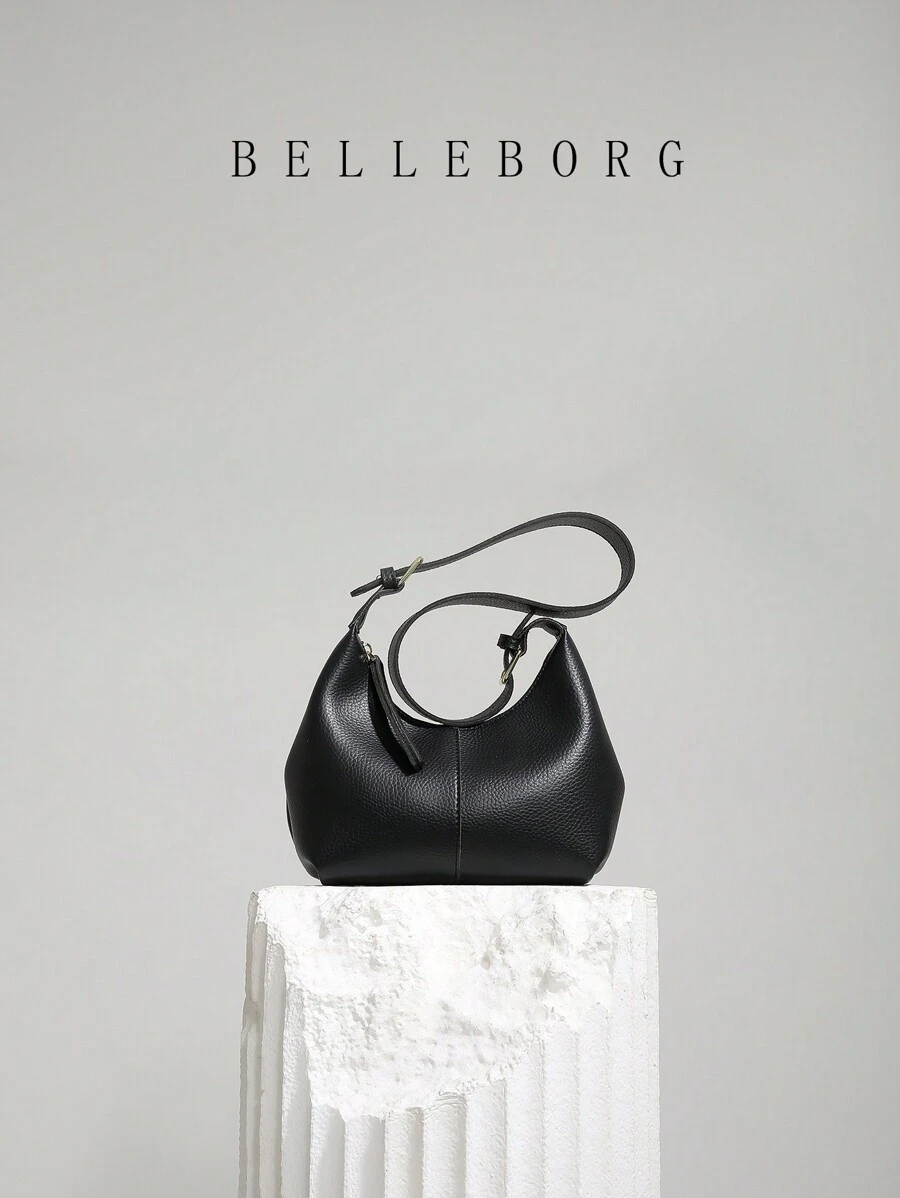 休闲简约日常百搭女士腋下单肩包 - 黑色 - 查看 1