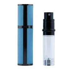 furio 1pc Luxury Leather Clad Metal Perfume Atomizer,Robust And Easy To Use, Portable Mini Refillable Perfume Bottle Travel Size Spray Bottles Accessories 5ml/0.17oz