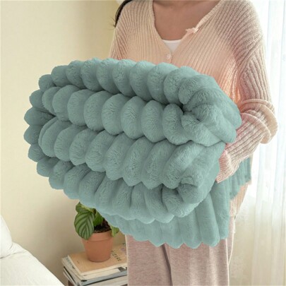 1 pieza Manta suave y cálida de unicolor de felpa, manta mullida multifuncional para sofá, cama, viaje, oficina, decoración de dormitorio, regalo perfecto para amigos y familia, adecuada para todas las estaciones