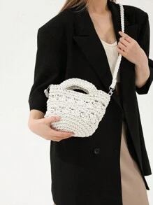 Summer Crochet Beach Bag For Women Small Beach Bag Lightweight Mini Shoulder Bags