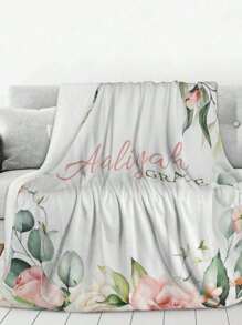 1pc cobertor de flanela personalizado, macio e grosso cobertor para todas as estações para sofá, sala de estar, decoração de quarto, ótimo presente para amigos e familiares, durável, respirável, leve, lavável, fofo, amor, quente, aconchegante, macio, confortável, simples, personalizado, exclusivo, ele, ela, namorado, namorada, pai, mãe, família, amigos, para aniversários, para aniversários, para inauguração de casa, cama, carro, quarto, sala de chá, sala de estar, sofá