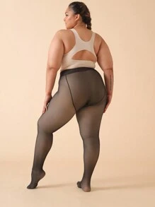 1 Par de Medias Transparentes con Forro Térmico Grueso para Mujer, Disponible en Tallas Regular, Mediana y Extra, Mallas Delgadas de Invierno Que Pueden Usarse Como Ropa Exterior, para Otoño/Invierno