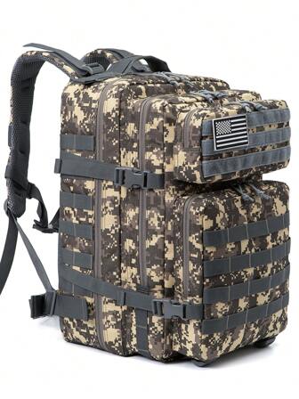 QT&QY 45L militära taktiska jaktryggsäckar för män kamouflage Molle Armé Överfall Pack 3 dagar Överlevnadsväska Vandring Treeking ryggsäck