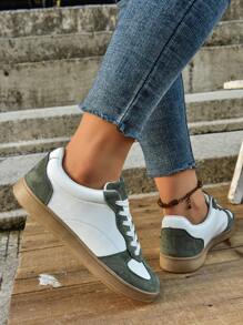 Unisex Retro Classic Round Toe Lace-Up Casual Sports Sneakers, New Design