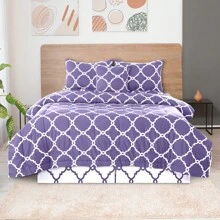 5-Piece Comforter Set – Lux Decor Collection – Lightweight Microfiber With Plush Texture – Opulent Design – All-Season Warmth – Elegant Bedding With Pillow Shams & Bed Skirt – Cozy Comforter, Elegant Bedding Set, Luxury Bedroom Essentials, Valentine's Day Romantic Bedroom, Spring Bedding Set, Complete Bed In A Bag, Matching Decor, Elegant Design, Luxury Look, Gift Set Idea, Guest Bedroom Ready, Modern Bedroom Style, Easy Bedroom Refresh, All-Inclusive Bedding, Daily Living, Home Comfort, Family Choice - 四葉薰衣草 - 查看 9