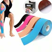 1 ROLLE 5cm x 5m Muskel Paste Kinesio Tape Elastisches Band Brust Paste Knie und Ellbogen Pad Fitnesstape Schutzzubehör Sport Tape Fitness Zubehör