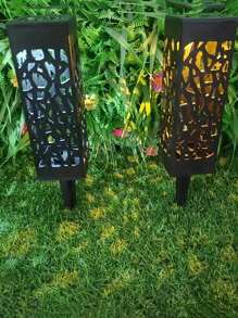 8 pièces/6 pièces/4 pièces/2 pièces Éclairage solaire extérieur, Éclairage décoratif solaire pour sentier de jardin, Éclairage de jardin et de pelouse, Lumières solaires décoratives extérieures à motif ajouré, Éclairage paysager solaire étanche LED pour jardin extérieur, Lumières solaires décoratives pour jardin, cour et bureau