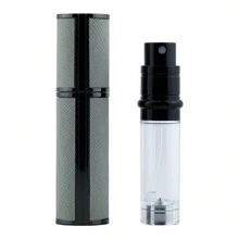 furio 1pc Luxury Leather Clad Metal Perfume Atomizer,Robust And Easy To Use, Portable Mini Refillable Perfume Bottle Travel Size Spray Bottles Accessories 5ml/0.17oz