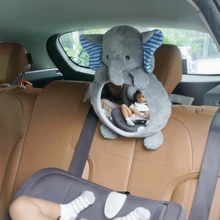 1pc Acrylic Cartoon Elephant & Fox Baby Car Seat Mirror Rearview Mirror Doll (Non-Glass Mirror)