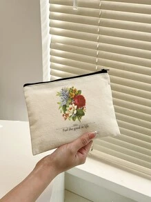 1pc Aanpasbaar, uniek, modieus, minimalistisch, alfabet, lichtgewicht, buidel-in-zakje, geschikt voor telefoon, make-uptasje, portemonnee, handtas, reisbenodigdheden, schattig letterontwerp