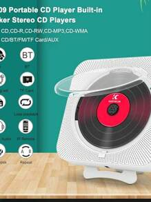 Portatil Música Reproductor Cd Player Bluetooth Radio Fm - Blanco - Ver 5