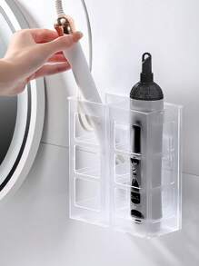 1pc Wall-Mounted Hair Tool Organizer Storage Rack For Curling Irons, Combs And Straighteners, No Drilling Bathroom Organizer, Hair Tools Organizer Box, Bathroom Accessories, Room Decor