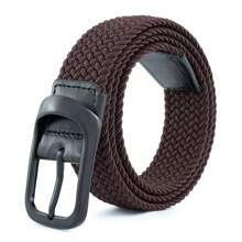1 pièce Ceinture élastique pour hommes avec boucle à ardillon, ceinture de golf décontractée, ceinture de pantalon respirante, confortable et réglable pour le port quotidien sans perçage, école décontractée, affaires, petit ami, mari, père, cadeau pour hommes. Convient pour les adolescents, les jeunes, les hommes, le style décontracté, les activités de plein air, les vacances, les remises de diplômes, les anniversaires, le port quotidien - 3515A - Voir 22
