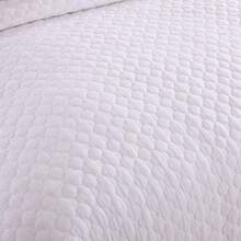 3 Piece Cotton Quilts Queen/King Size - Lightweight Bedspreads With Basket Weave Pattern, Soft Quilt Bedding Set, White Comforter Set Coverlet For All Seasons With 2 Pillow Shams - trắng - Xem 5