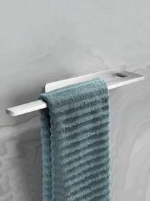 1pc Self Adhesive Towel Racks, Stainless Steel Towel Bar, Wall Hanging Shelf Rack, Rustproof Towel Holder, Bathroom Supplies,Total Length 38.7cm/15.23in Bathroom Accessories Bathroom Tools - Multicolor - View 9