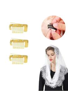 24pcs Stainless Steel Clips For Hats, Headscarves, Scarves, Fixing Clips, Wigs, Hair Pieces, Stainless Steel Elastic Bb Clips Suitable For Dupata Headscarves, Scarves, Wedding Veils, Wigs, Fixing Clips For Headscarves Claw Clips Hair Claws Hair Barrettes