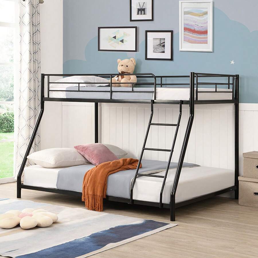 GOODSILO Metal Bunk Bed In Black